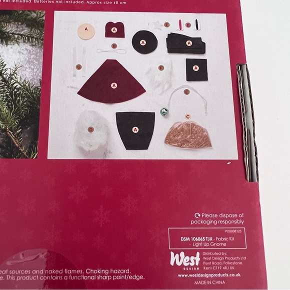 Light Up Gnome | Fabric Craft Kit - Picture 3 of 4